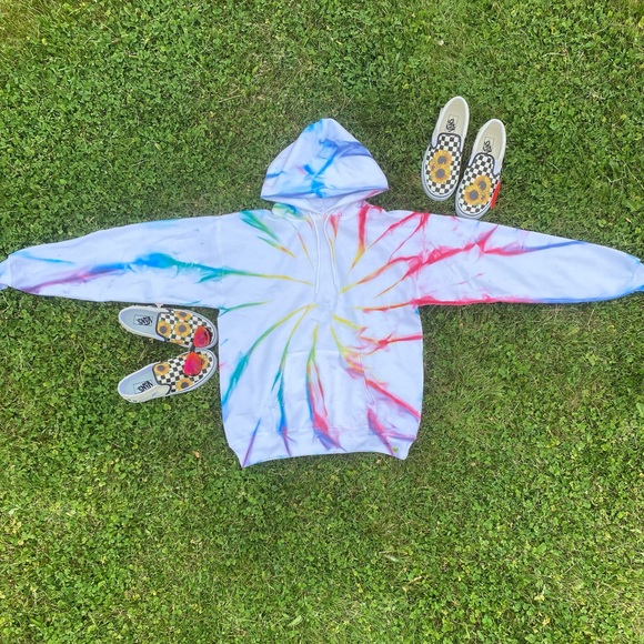 Rainbow Tie Die Hoodie - Picture 2 of 2